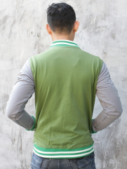 Áo Khoác Bomber Nỉ Xanh Lá Cây AK179