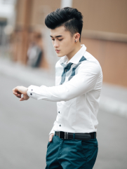 Áo Sơ Mi Trắng Kem ASM844