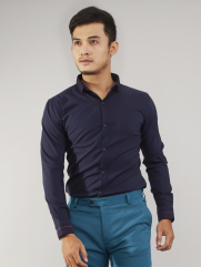 Áo Sơ Mi Xanh Đen ASM863