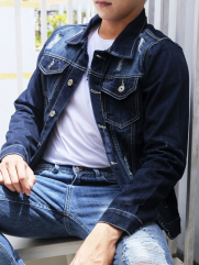 Áo Khoác Jean Xanh Đen AK236