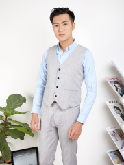 Áo GiLê NAZAFU Xám Trắng 1113