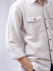 Áo Sơ Mi Linen ASM1269 Màu Kem