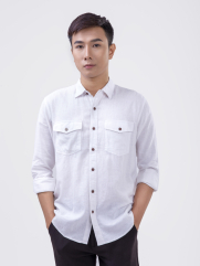 Áo Sơ Mi Linen ASM1269 Màu Trắng