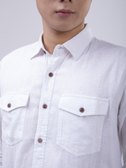 Áo Sơ Mi Linen ASM1269 Màu Trắng
