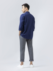 Áo Sơ Mi Linen ASM1269 Màu Xanh Đen