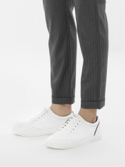 Quần Tây Kẻ Sọc Form Slim-Cropped QT150 Màu Xám Chuột Đậm