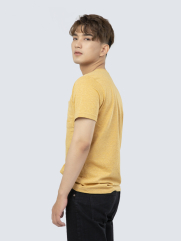 Áo Thun Regular Thêu Túi Ngực AT846 Màu Vàng