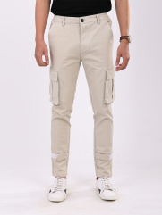 Quần Jogger Túi Hộp J11 Màu Kem