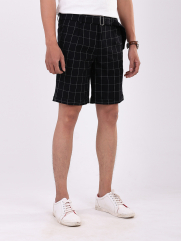 Quần Short Caro Dây Thắt Lưng Caro QS199 Màu Đen