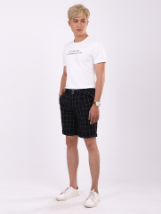Quần Short Caro Dây Thắt Lưng Caro QS199 Màu Đen