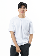 Áo Thun Trơn Căn Bản Form Regular AT017 Màu Trắng