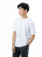 Áo Thun Trơn Căn Bản Form Regular AT017 Màu Trắng