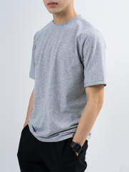 Áo Thun Trơn Căn Bản Form Regular AT017 Màu Xám