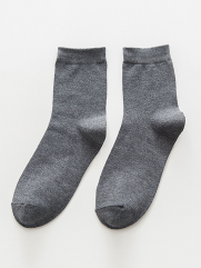 Vớ Dài Trơn VO009 Màu Xám Chuột Đậm