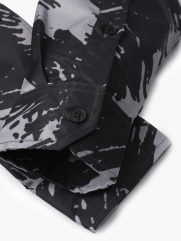 Áo Sơ Mi In Họa Tiết SM083 Màu Đen