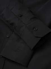 Áo Sơ Mi Trơn Vải Modal Ít Nhăn Form Slimfit SM079 Màu Đen