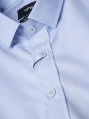 Áo Sơ Mi Trơn Vải Modal Ít Nhăn Form Slimfit SM079 Màu Xanh Biển