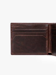 Ví Da Dáng Ngang BV012 Màu Nâu