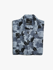 Áo Sơ Mi Hoa Xám ASM064