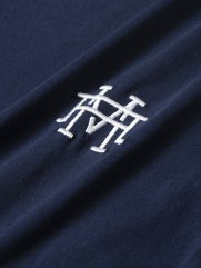 Áo Thun Regular Thêu AT072 Màu Xanh Đen