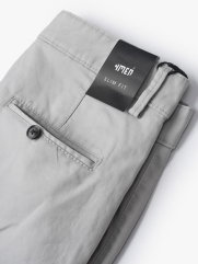 Quần Kaki Slimfit Túi QK011 Màu Xám Trắng