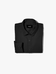 Áo Sơ Mi Trơn Tay Dài SM088 Màu Đen