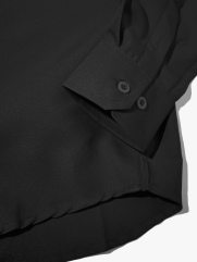 Áo Sơ Mi Trơn Tay Dài SM088 Màu Đen