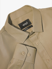 Áo Sơ Mi Trơn Tay Dài SM088 Màu Be