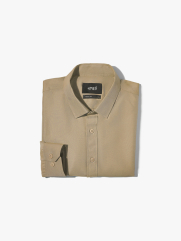 Áo Sơ Mi Trơn Tay Dài SM088 Màu Be