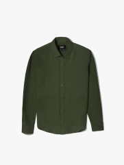 Áo Sơ Mi Trơn Tay Dài SM088 Màu Rêu