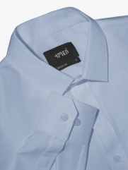 Áo Sơ Mi Trơn Tay Dài SM088 Màu Xanh Biển