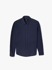 Áo Sơ Mi Trơn Tay Dài SM088 Màu Xanh Đen