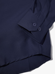 Áo Sơ Mi Trơn Tay Dài SM088 Màu Xanh Đen