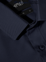 Áo Sơ Mi Tay Ngắn Trơn SM087 Màu Xanh Đen