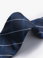 Cà Vạt Bản Nhỏ Sọc CV044 Màu Xanh Đen