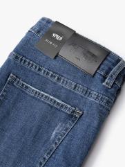 Quần Jeans Slimfit Ripped QJ055 Màu Xanh