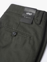 Quần Kaki Slimfit Túi QK011 Màu Rêu