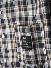 Áo Sơ Mi Regular Caro 2 Túi SM103 Màu Xanh