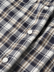 Áo Sơ Mi Regular Caro 2 Túi SM103 Màu Xanh