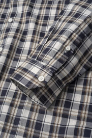 Áo Sơ Mi Regular Caro 2 Túi SM103 Màu Xanh