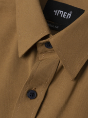 Áo Sơ Mi Regular Túi Mổ SM117 Màu Bò