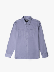 Áo Sơ Mi Regular Túi Mổ SM117 Màu Xanh