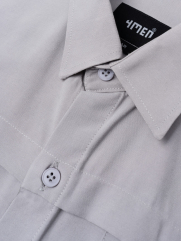 Áo Sơ Mi Regular Gập Viền SM119 Màu Xám