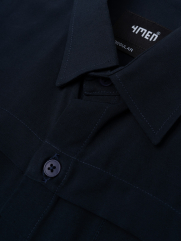 Áo Sơ Mi Regular Gập Viền SM119 Màu Xanh Đen