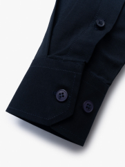 Áo Sơ Mi Regular Gập Viền SM119 Màu Xanh Đen