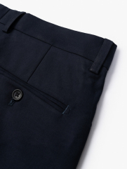 Quần Tây Trơn Vải Rayon Ít Nhăn Thêu 4MEN Premium Form Slimfit QT031 Màu Xanh Đen