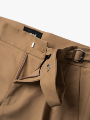 Quần Tây Sidetab Regular Xếp Ly QT049 Màu Be