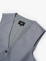 Áo Gile Trơn 4 Nút Form Slimfit AG036 Màu Xám Trắng