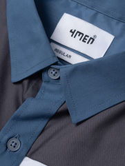 Áo Sơ Mi Regular Phối Màu SM129 Màu Xanh