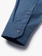 Áo Sơ Mi Regular Phối Màu SM129 Màu Xanh